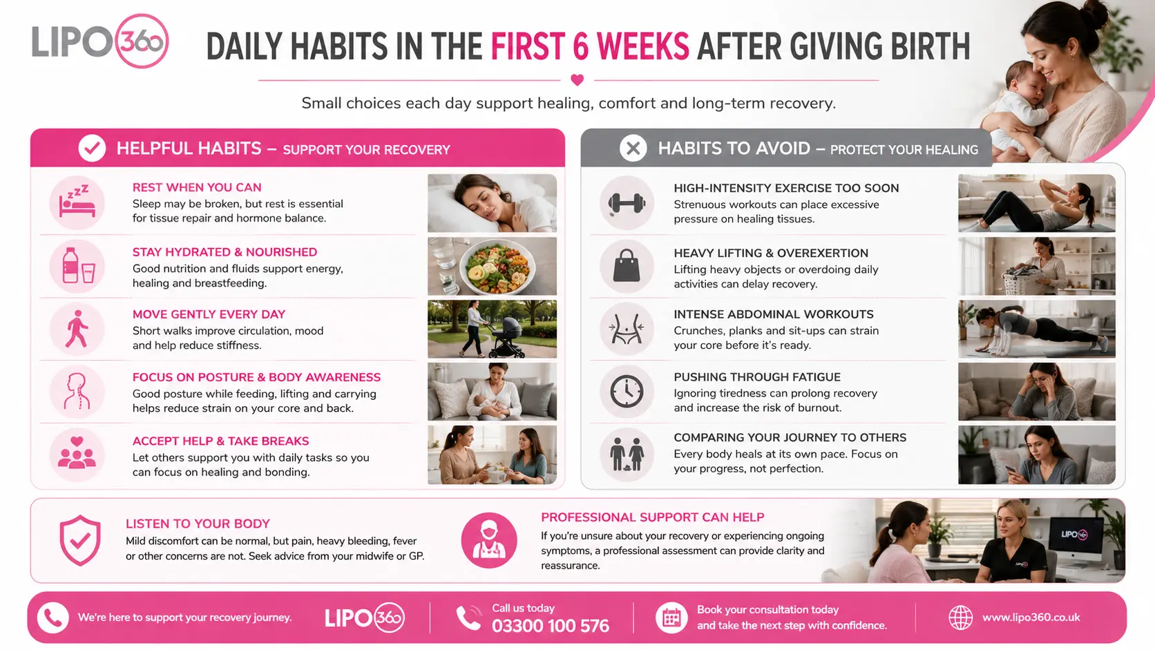 What to Do (and Avoid) in the First 6 Weeks After Giving Birth To Avoid Diastasis Recti 3 First 6 Weeks After Giving Birth To Avoid Diastasis Recti Wrexham : Daily Habits in the First 6 Weeks After Giving Birth
